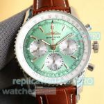 Swiss Clone Breitling Navitimer B01 Mint Green Chronograph Watch